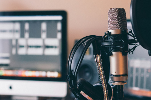 Microphone and headphones